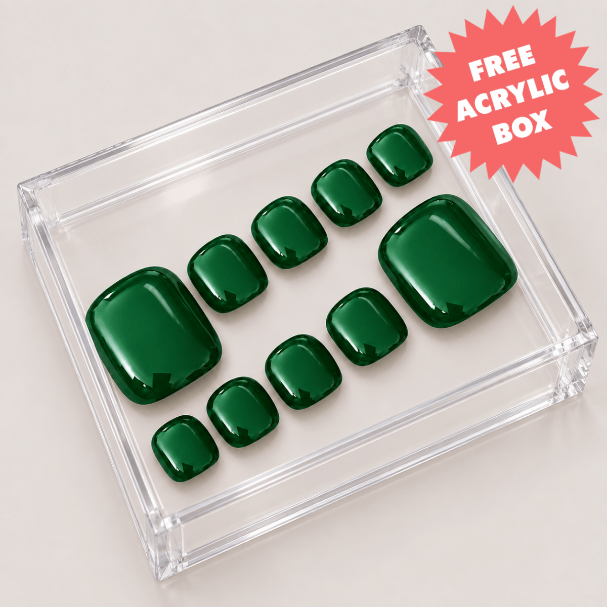 Busya Nails - Slime 040 Toenails Pressed On Nails Kuku Palsu Free Tools