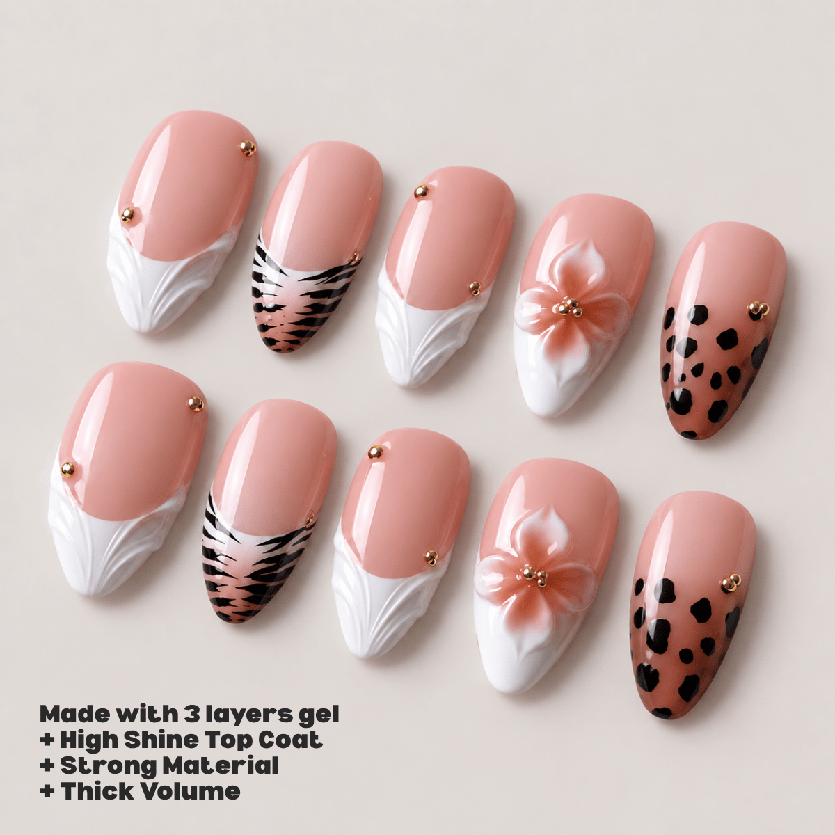 Busya Nails - Make it Rain Pressed On Nails Kuku Palsu Free Tools