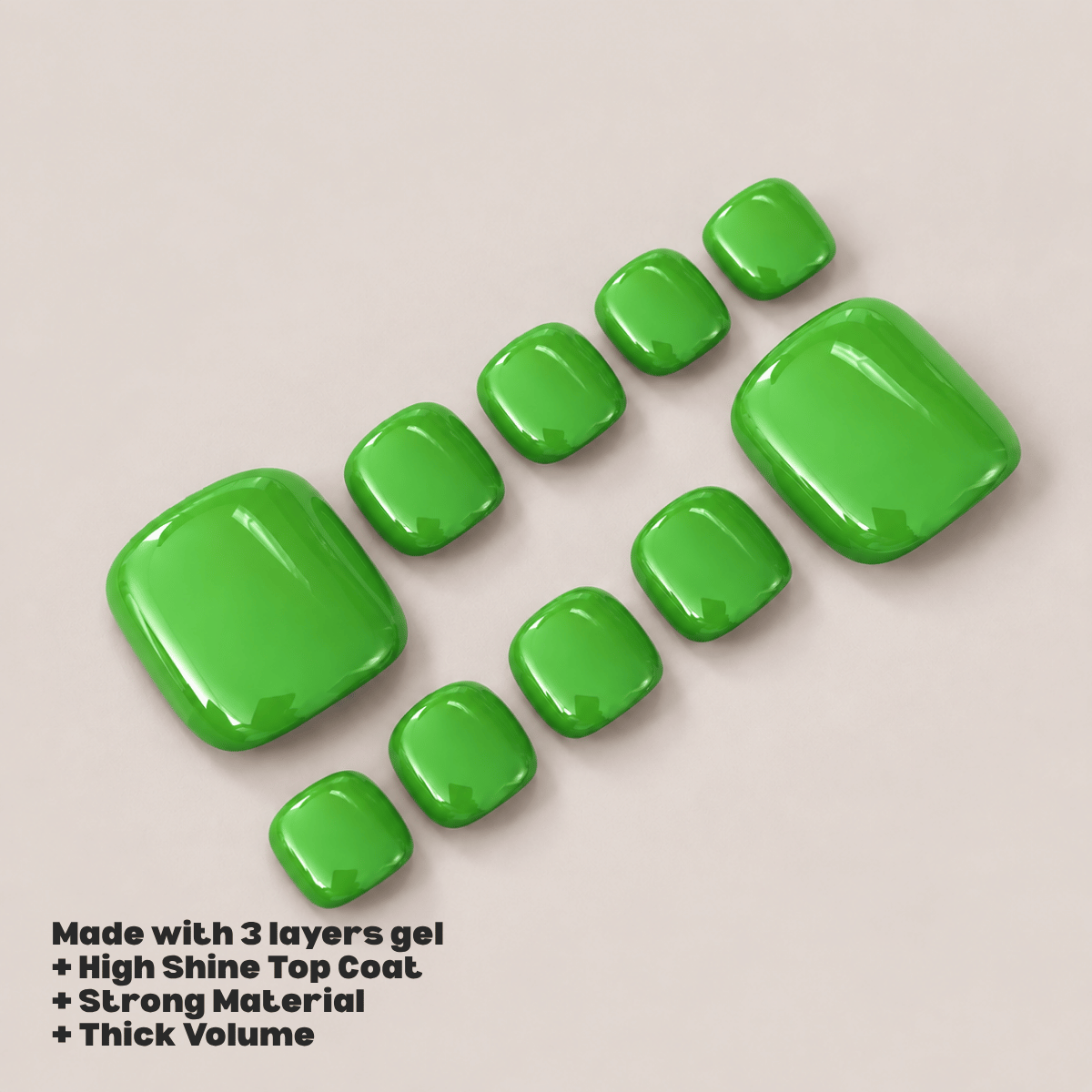 Busya Nails - House 038 Toenails Pressed On Nails Kuku Palsu Free Tools