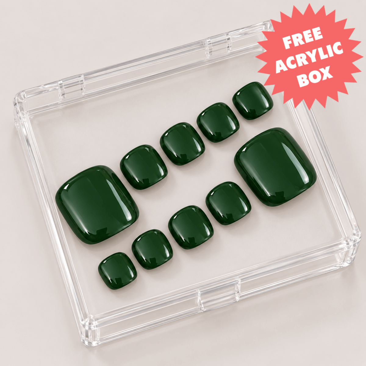 Busya Nails - Avocado 041 Toenails Pressed On Nails Kuku Palsu Free Tools