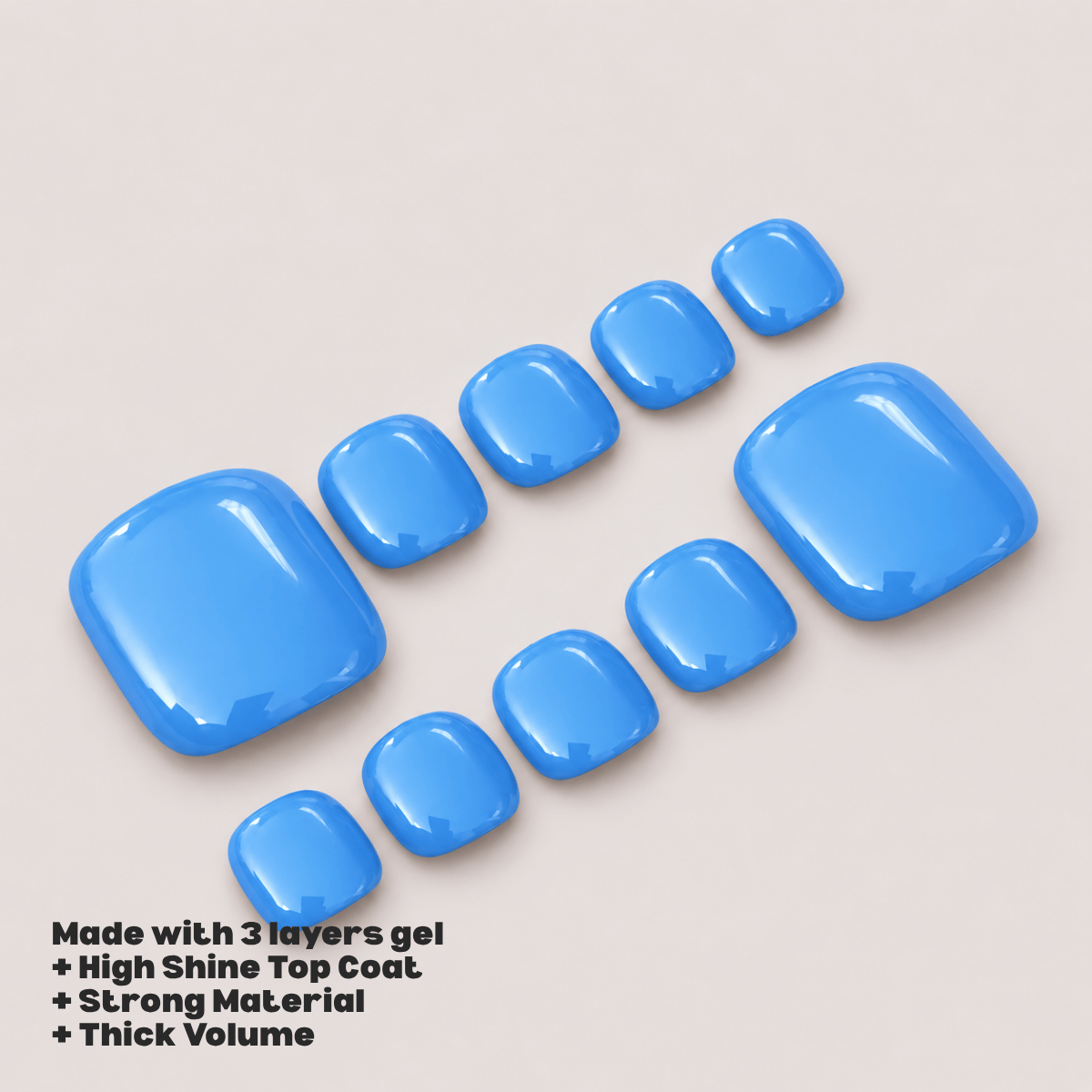 Busya Nails - Gums 045 Toenails Pressed On Nails Kuku Palsu Free Tools