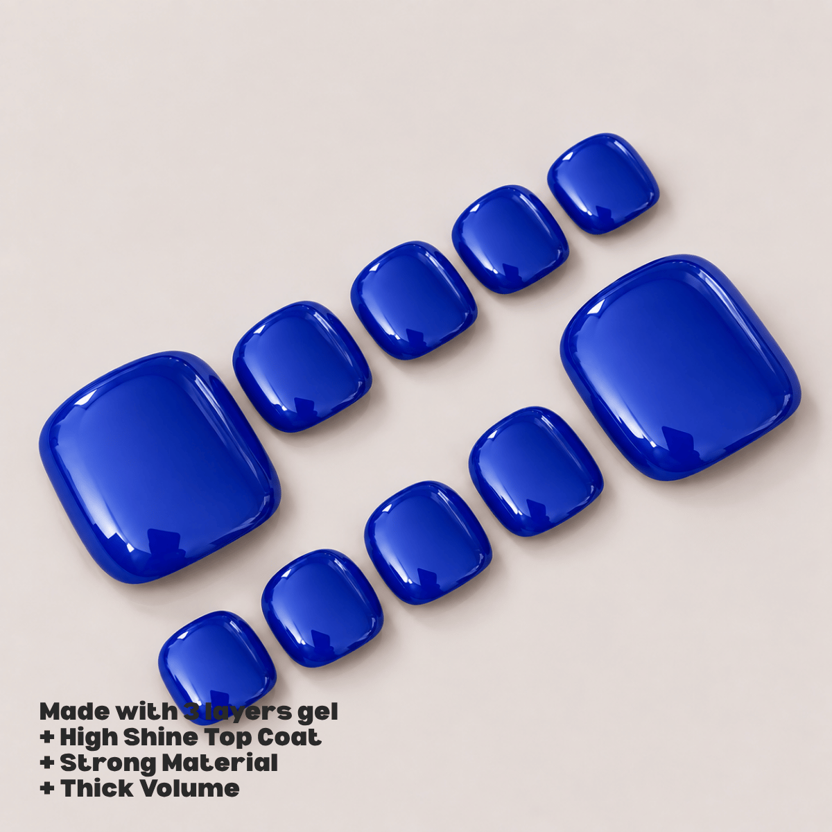 Busya Nails - Hayes 047 Toenails Pressed On Nails Kuku Palsu Free Tools
