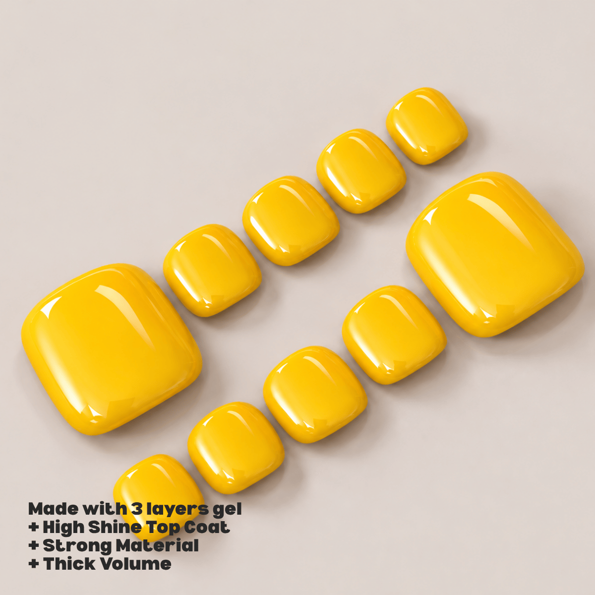 Busya Nails - Manggo 033 Toenails Pressed On Nails Kuku Palsu Free Tools