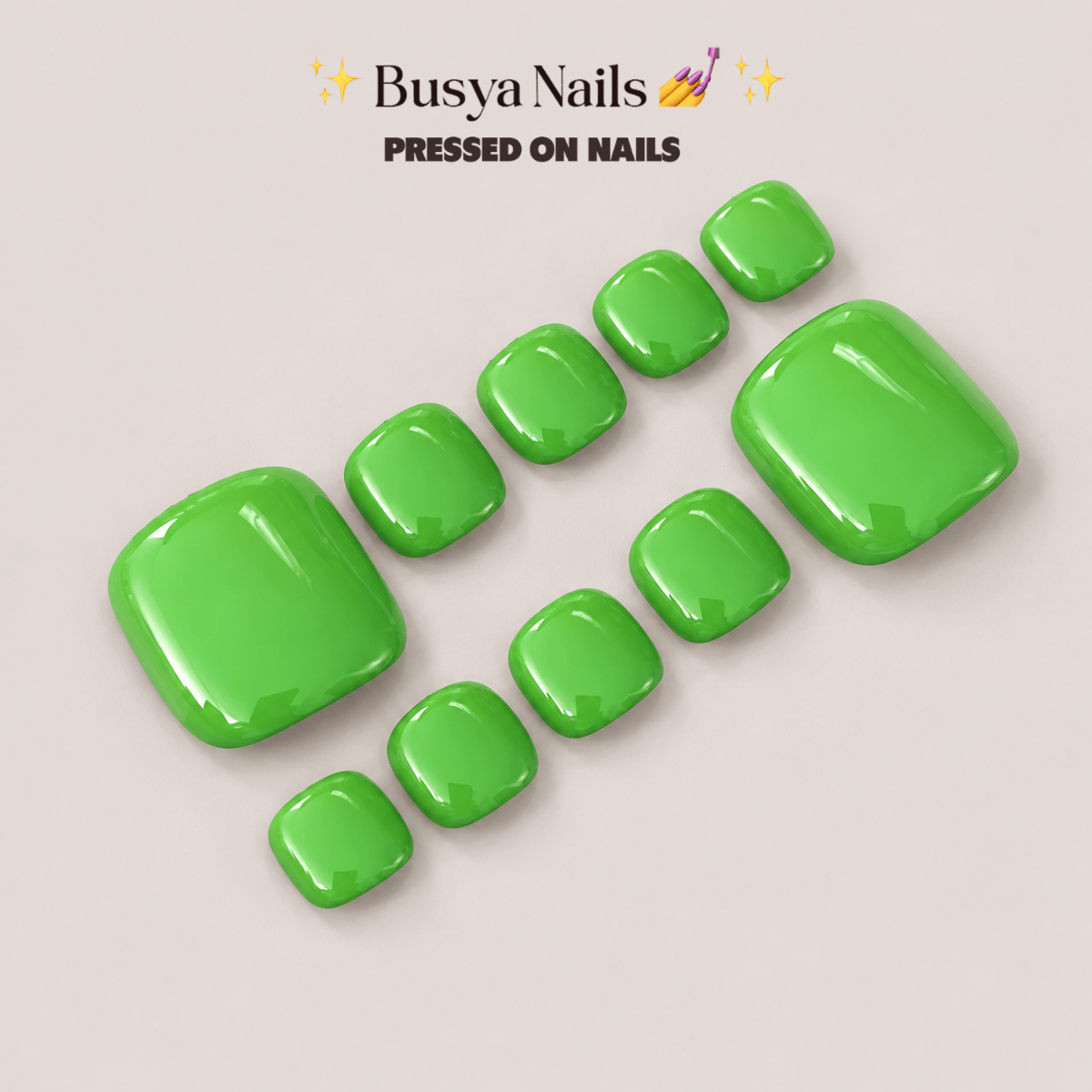 Busya Nails - House 038 Toenails Pressed On Nails Kuku Palsu Free Tools