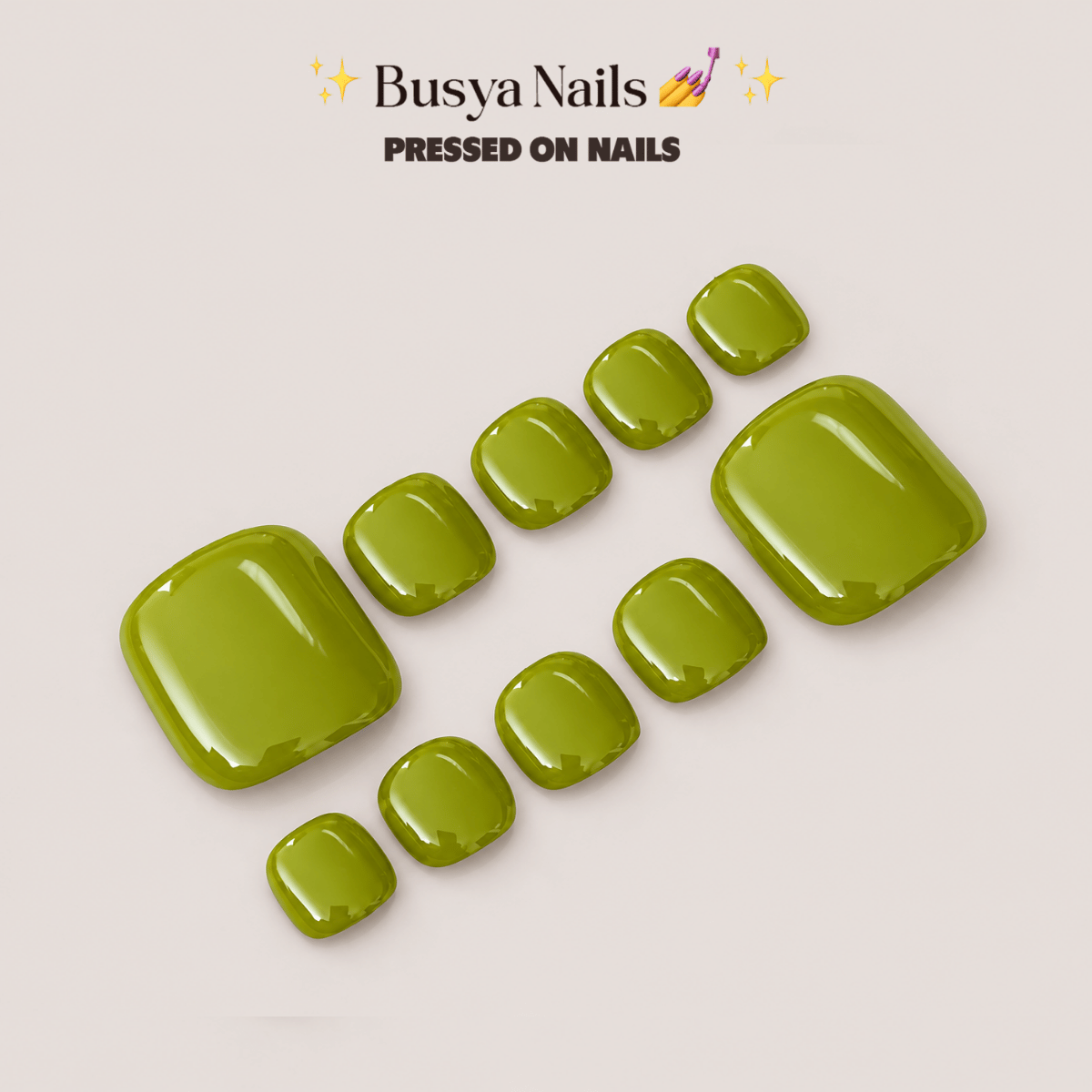 Busya Nails - Ceremony 034 Toenails Pressed On Nails Kuku Palsu Free Tools