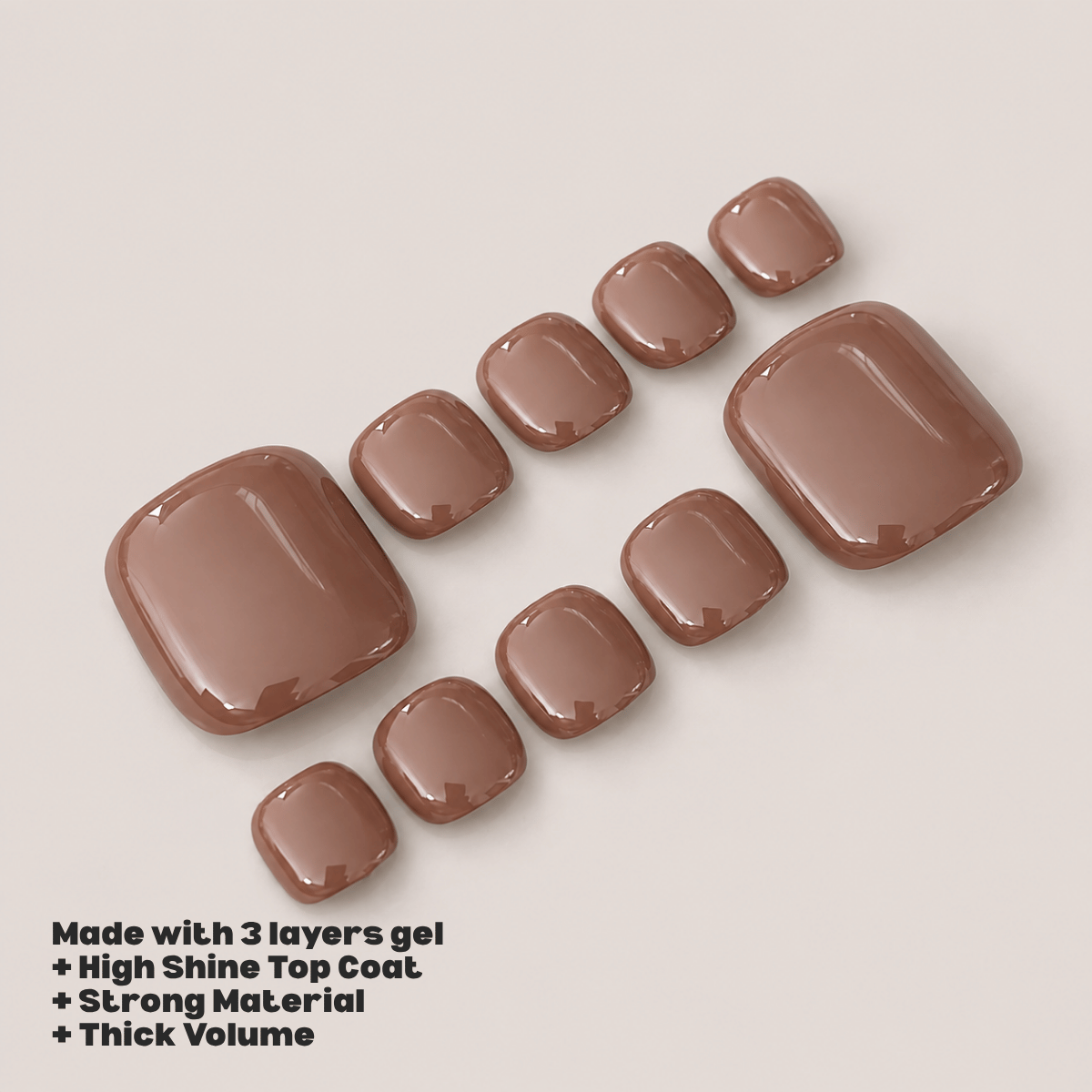 Busya Nails - Milo 017 Toenails Pressed On Nails Kuku Palsu Free Tools