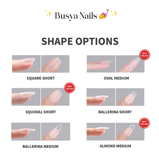 Busya Nails - Red Midnight Pressed On Nails Kuku Palsu Free Tools