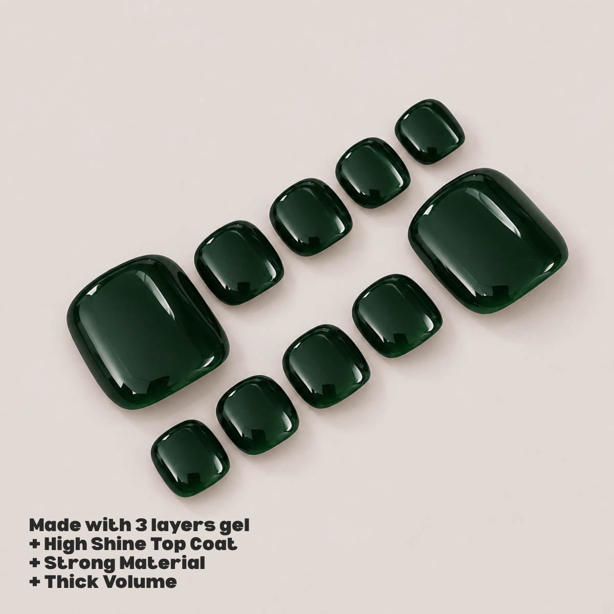 Busya Nails - Tiles 042 Toenails Pressed On Nails Kuku Palsu Free Tools